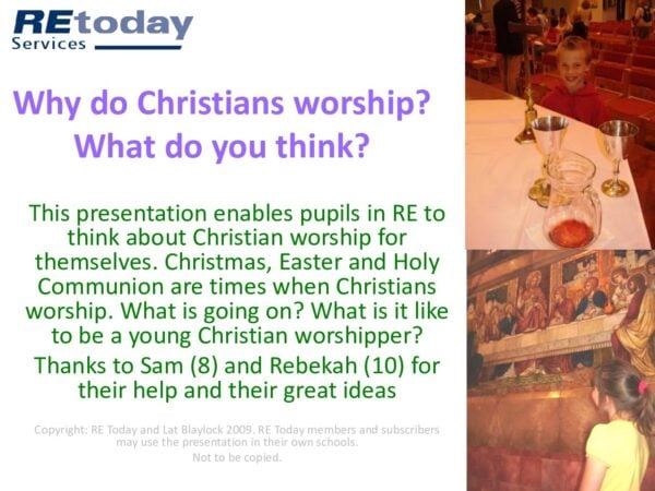 Why do Christians worship pdf
