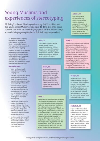 Young Muslims stereotyping EXTENDED article RET 40 3 S pdf