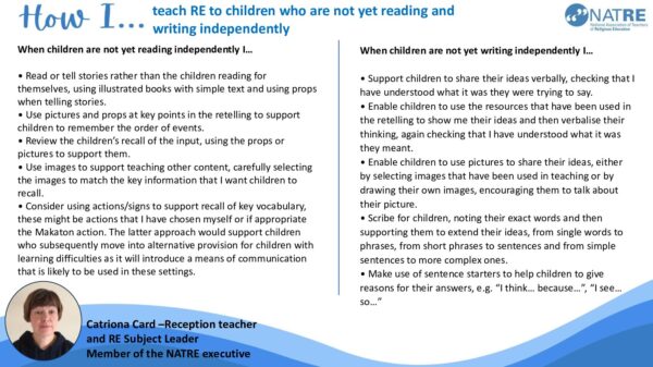 how I teach re to children who are not yet reading and writing indepently pdf