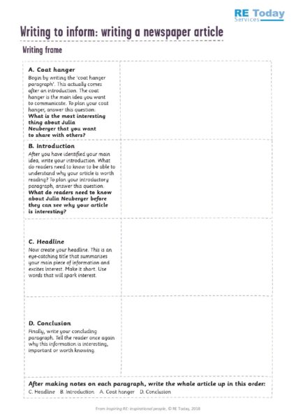 p. 32 Writing frame pdf