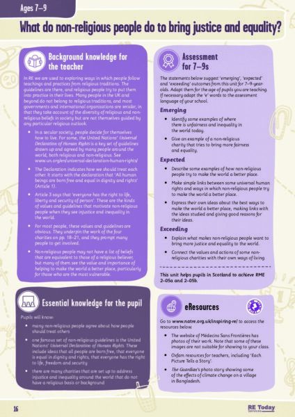 pp. 16 21 What do non religious people do to bring justice and equality unit PDF comp pdf