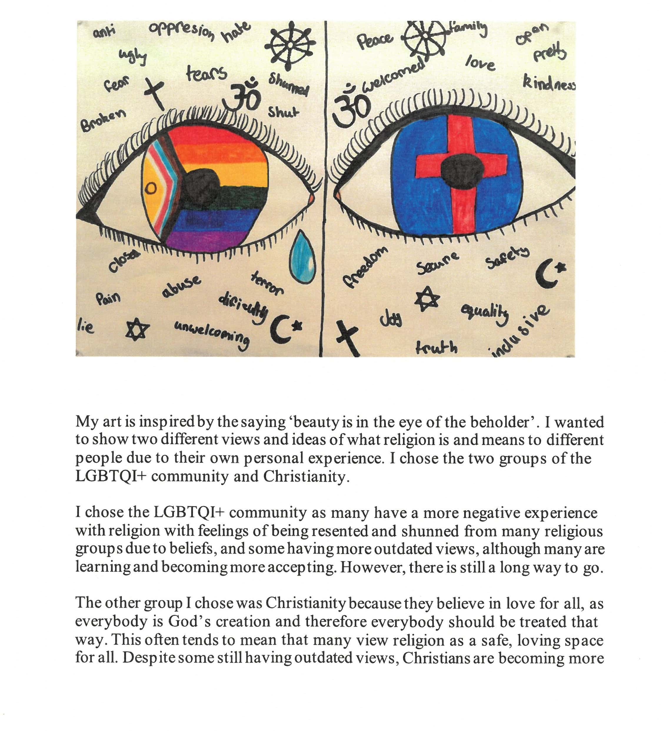 Charlotte Age 13 Sidcot School Wise Words Holy Words