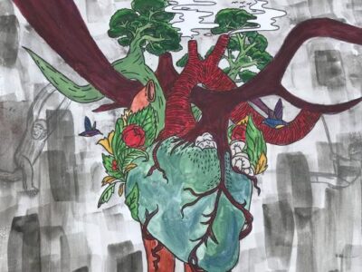 Iman age 13 Gods good Earth art