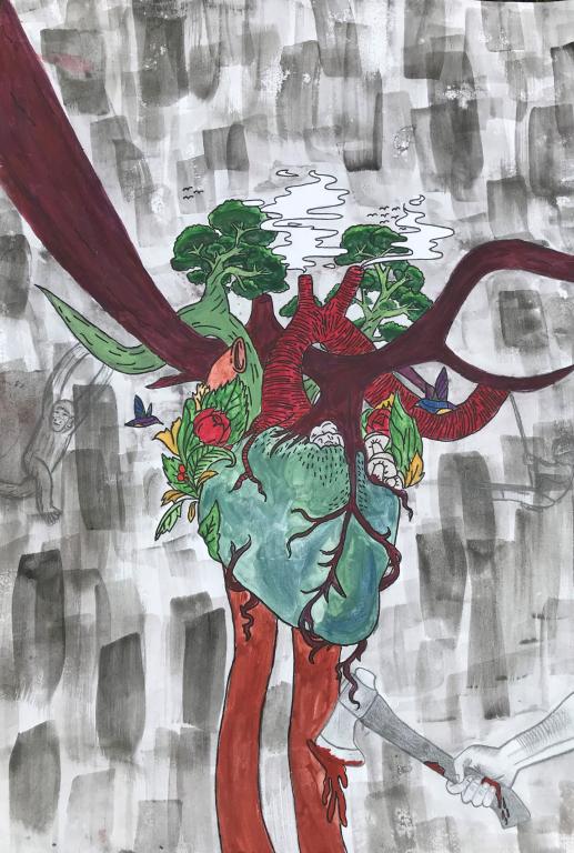 Iman age 13 Gods good Earth art