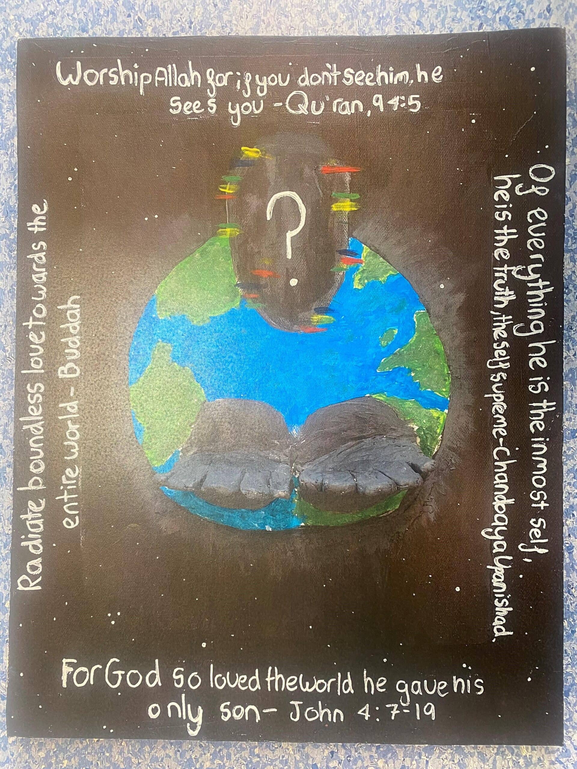 Laiba M and Kiera W Age 13 How do we envisage God scaled