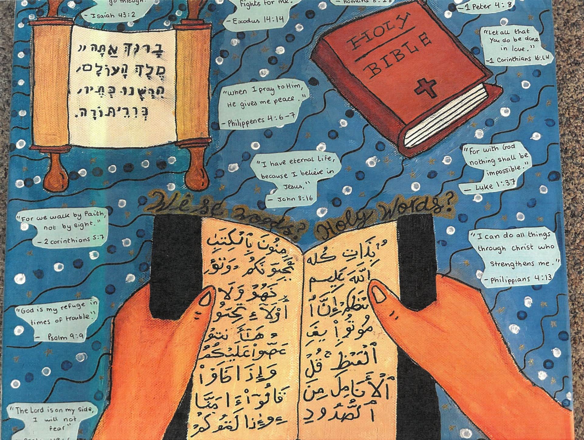 Niesha and Reya age 13 Loreto Grammar School Wise word holy words