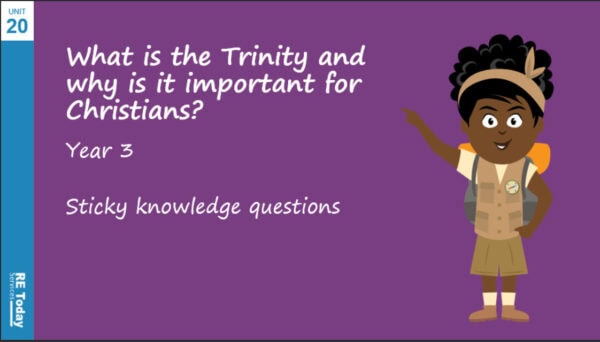 Year 3 – What is the trinity and why is it important for Christians? Sticky Knowledge