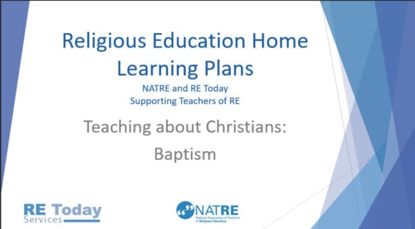 My life my religion Christian Baptism (home learning)