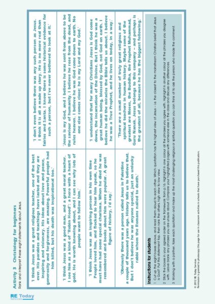 Christology for beginners activity pdf