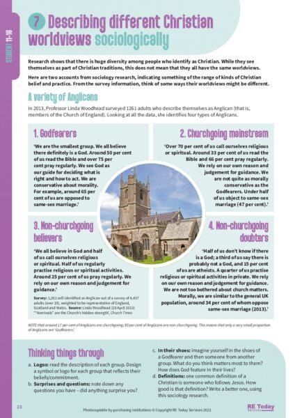 Describing different Christian worldviews sociologically CKRE2 pp28 29 pdf