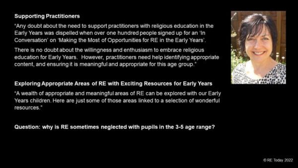 Early years RE examples Gill Vaisey PPT pic