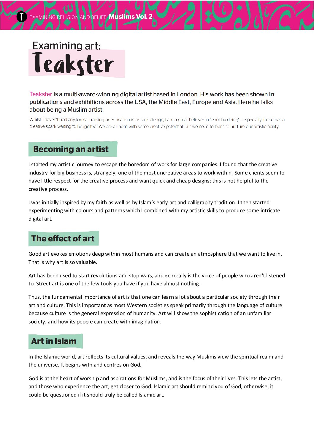 Extended interview with Teakster pdf