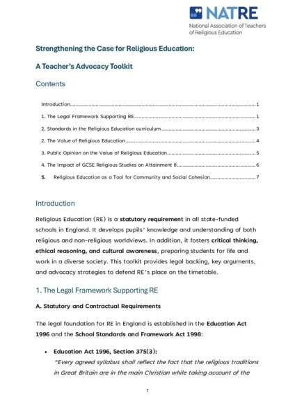 NATRE teachers Advocacy Toolkit for RE final 1 pdf