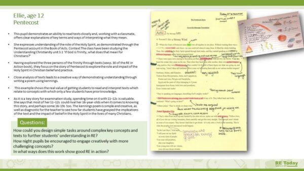 RE in Action Support Ages 10 12 slide sample