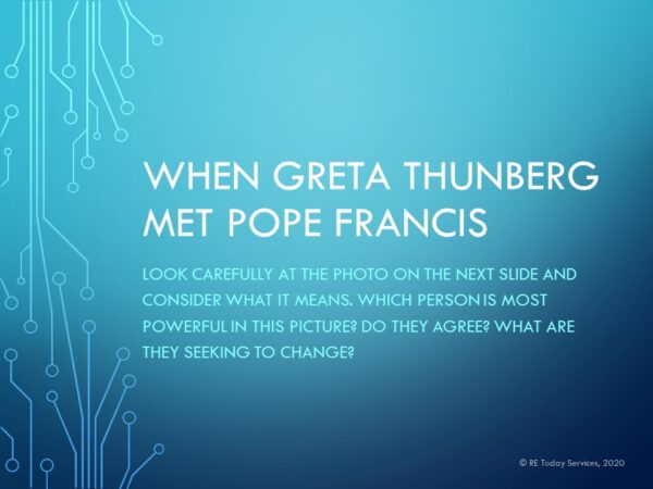 Slide from Greta and Pope presentation