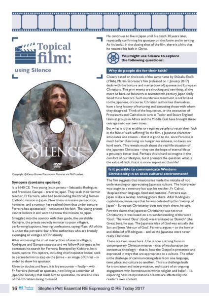 Stephen Pett Topical Film Silence from Essential RE Expressing 1 pdf