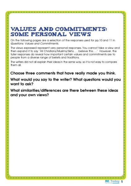 Voices on values and beliefs pdf