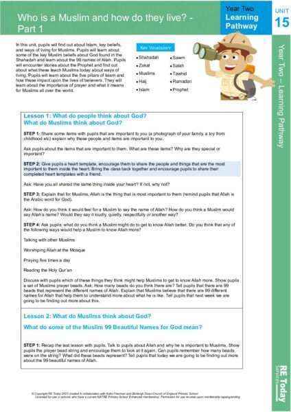Y2 LP15 Who Is Muslim And How Do They Live Part 1 pdf