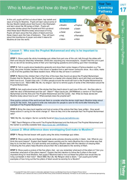 Y2 LP17 Who Is Muslim And How Do They Live Part 2 pdf