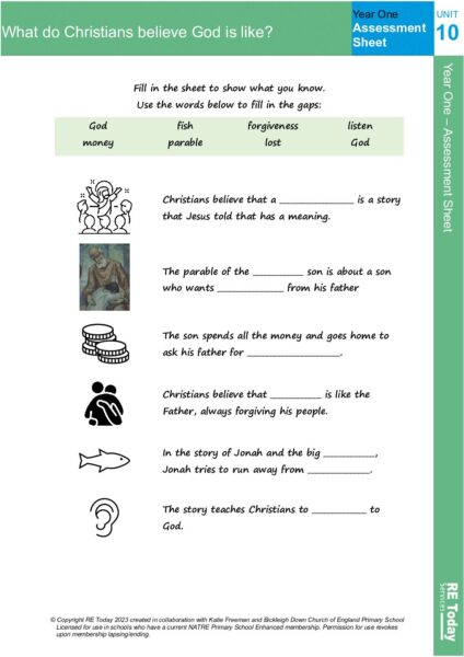 Year 1 Assessment Sheet Unit 10 pdf