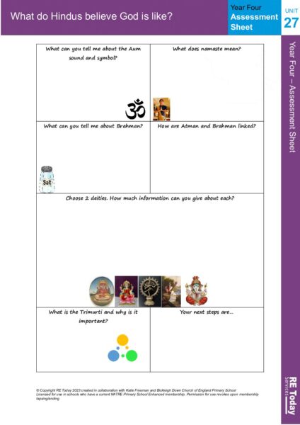 Year 4 Assessment sheet Unit 27 pdf