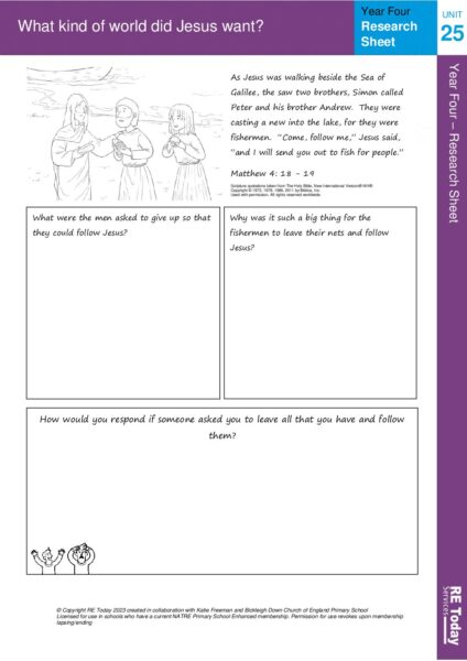 Year 4 Research sheet unit 25 pdf