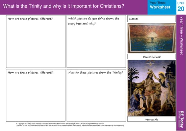 Year Three L2 Artist Artwork Worksheet U20 pdf