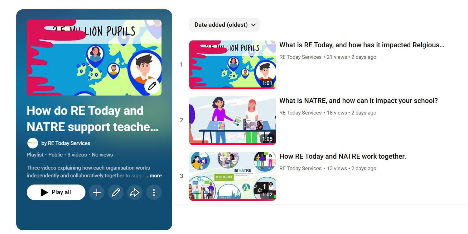 RE Today and NATRE videos