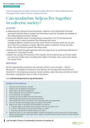 Secularism Article Ret 44 1 Teacher Resource Pic